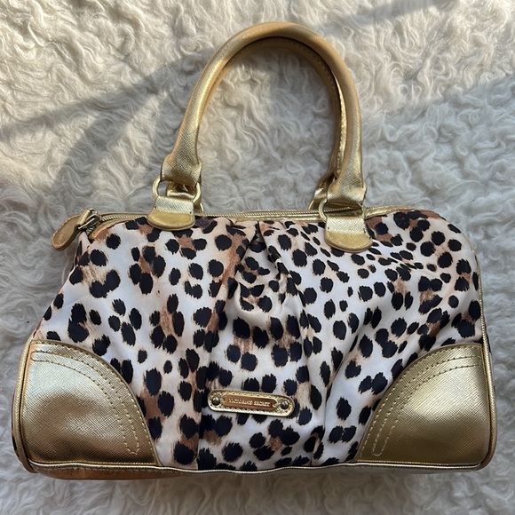 Victoria's Secret Handbags - Victoria's Secret Leopard Cheetah Print Gold Purse Shoulder Bag